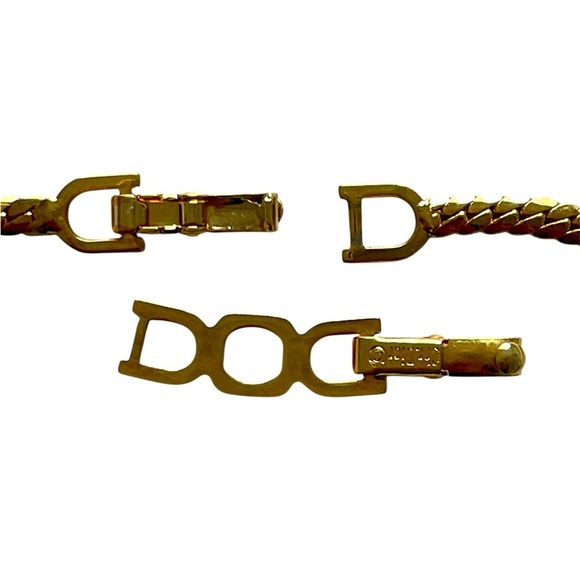 Christian Dior Vintage Unique Gold Necklace with Crystal Accents - Picture 8 of 9